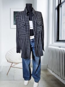 Prailginti marškiniai " Dark grey" - Image 5