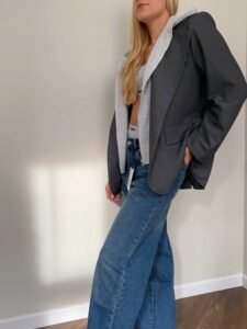 Oversize švarkas Grey - Image 3