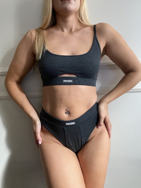 Set with panties " VELabel Slim Dark grey"