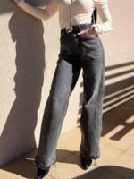 Platėjantys džinsai su elastanu. - Image 2