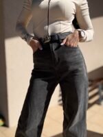 Platėjantys džinsai su elastanu. - Image 3