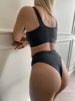 Set with panties „VELABEL Dark grey” - Image 2