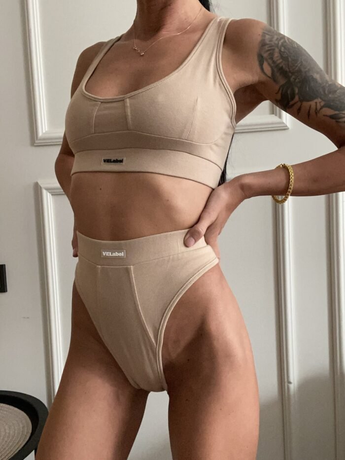 Set with panties „VELABEL Beige” - Image 1