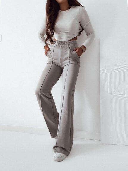 Pilkos laisvalaikio kelnės