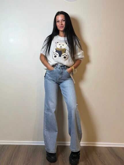 Džinsai su blizgučiais